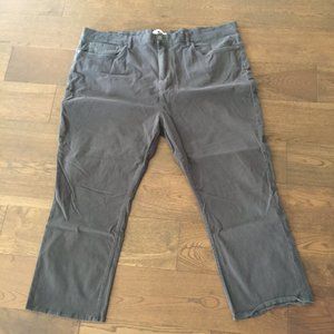 Joseph Abboud Cotton Stretch Classic Fit Dark Grey Pants Slacks 52W x 32L